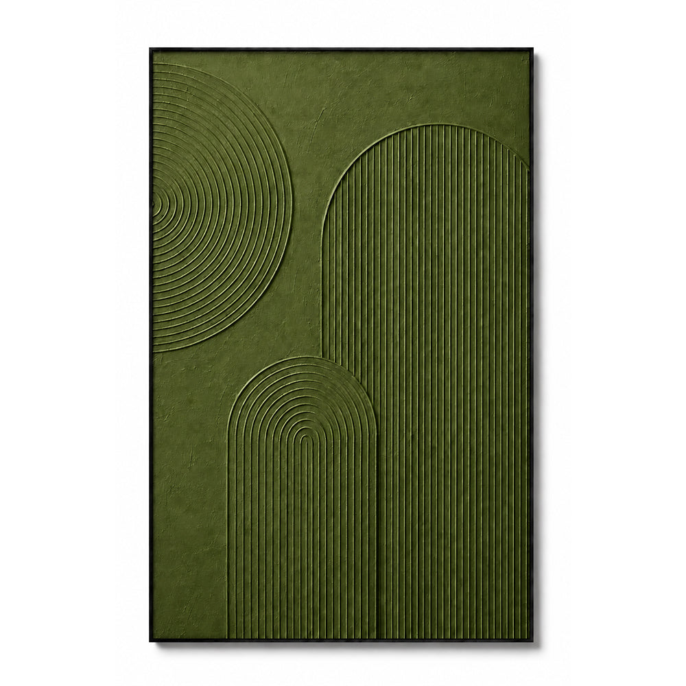 Minimalist Art – Green Textured Arches