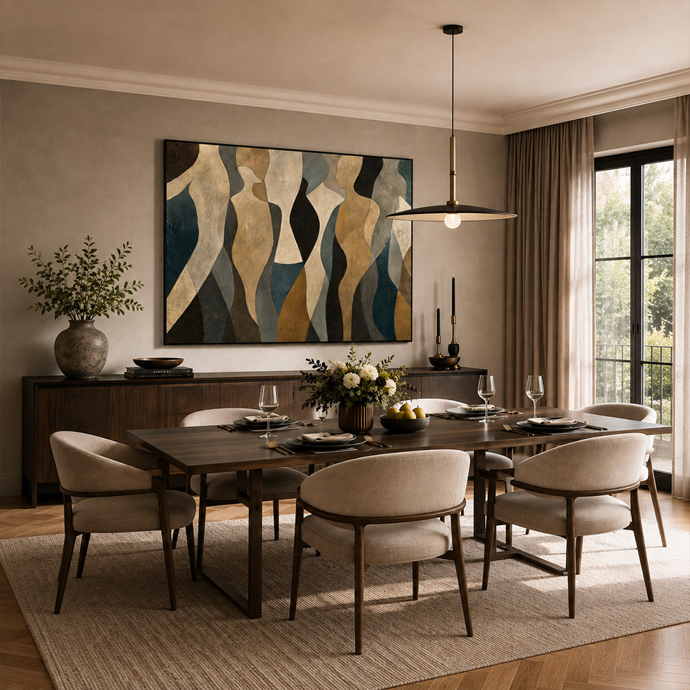 Abstract Wall Art – Curved Human Silhouettes