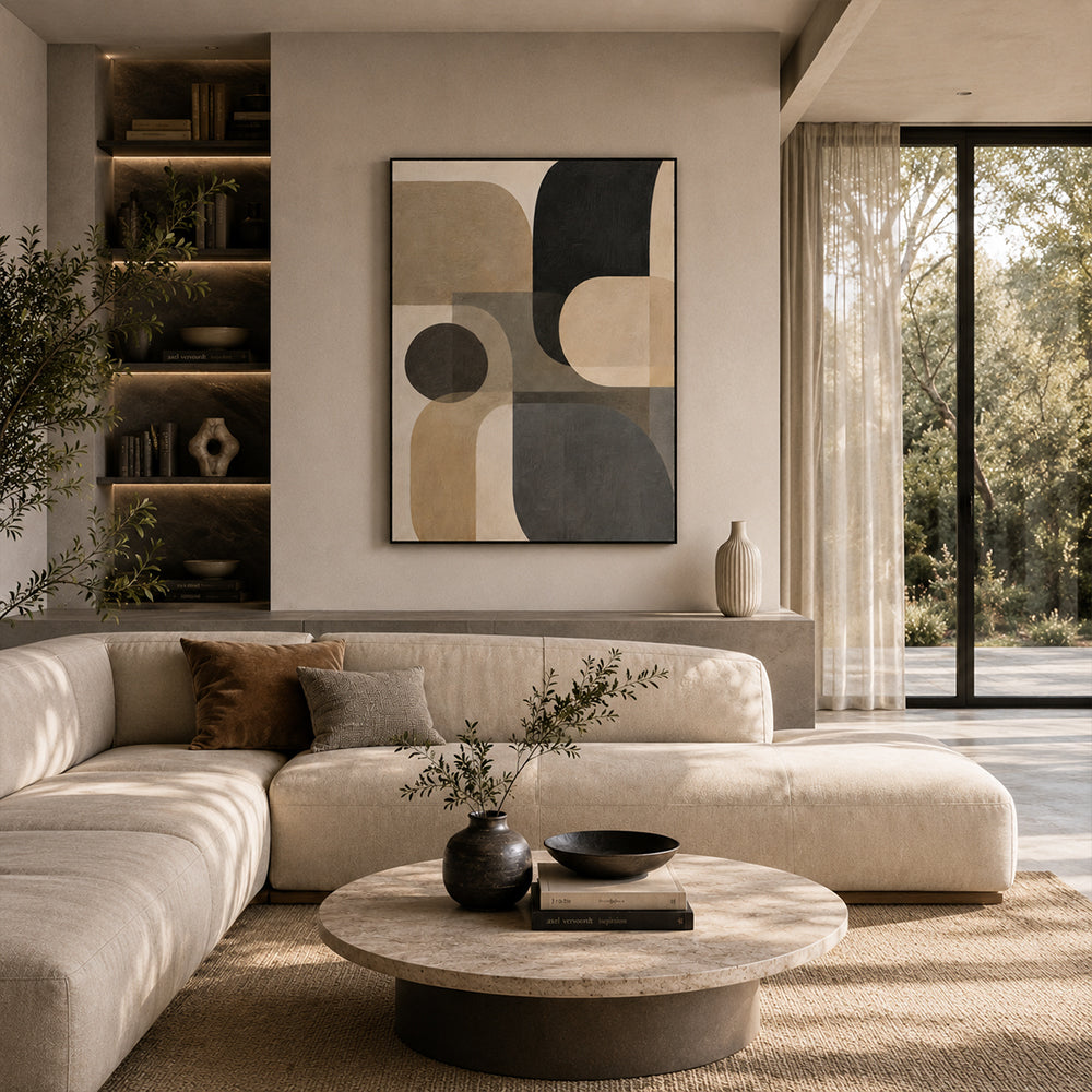 Abstract Wall Art – Muted Rounded Geometrics