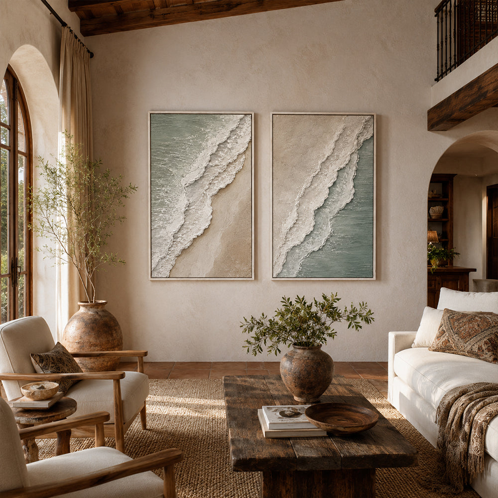 Texture Painting Art – Dual Textured Shore Waves