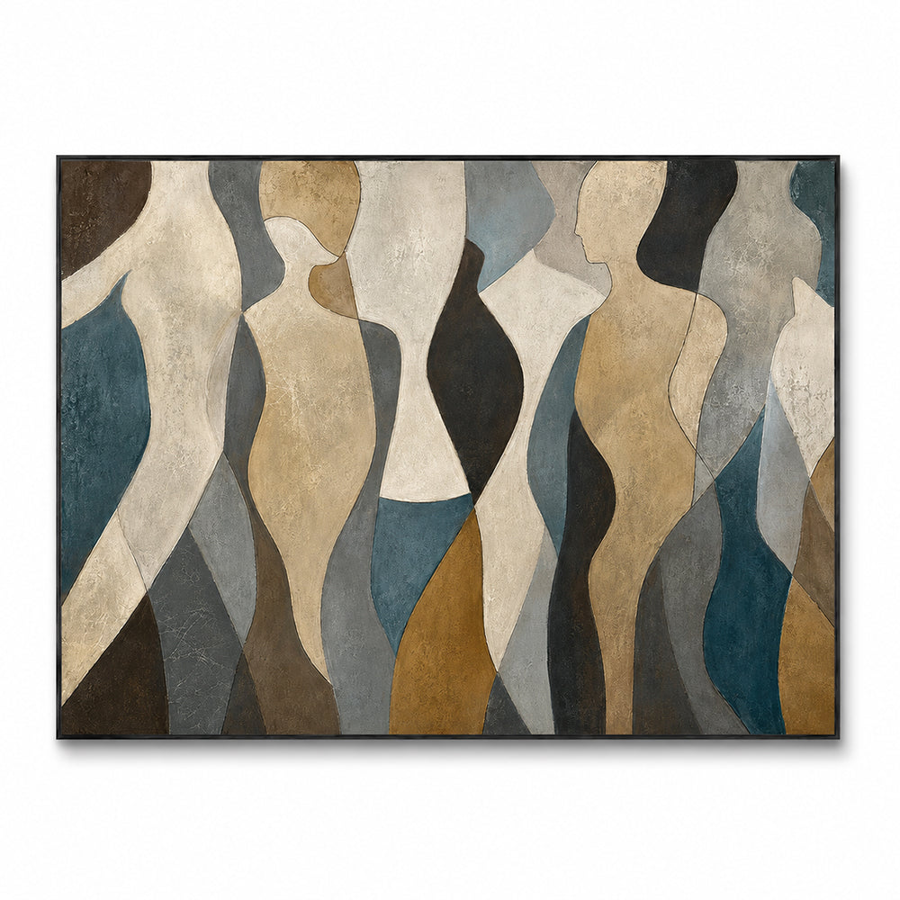 Abstract Wall Art – Curved Human Silhouettes