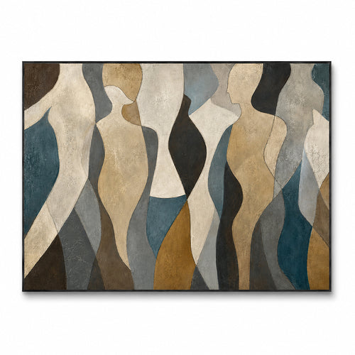 Abstract Wall Art – Curved Human Silhouettes
