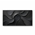 Texture Painting Art – Swirling Black Impasto Forms