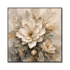 Texture Painting Art – Neutral Cream Florals